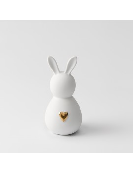 Figurine - Lapin/Coeur or