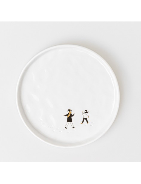 Assiette - Bataille de boules de neige