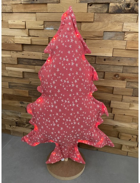 Sapin upcyclé 70cm - Rouge