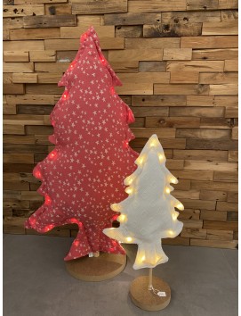 Sapin upcyclé 70cm - Rouge