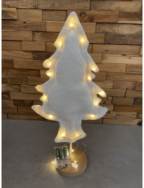 Sapin upcyclé 40cm - Blanc