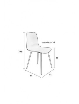 Chaise Leon - Blanc