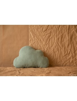 Coussin Cloud - Toffee sweet dots/Eden green