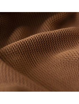 Couverture tricot So Natural - Caramel