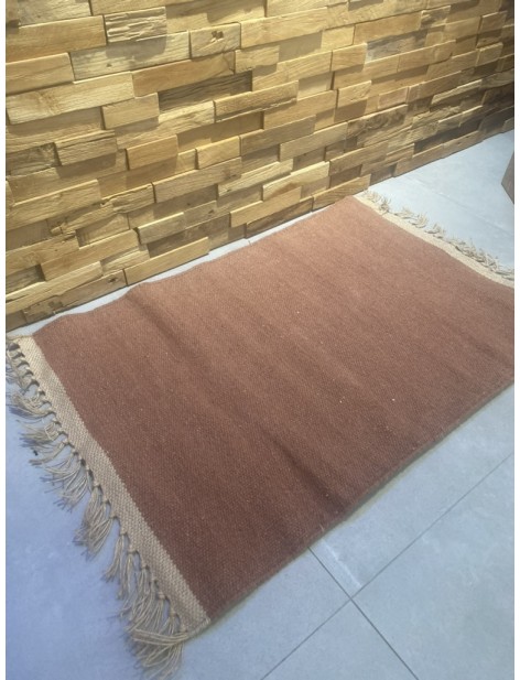 Tapis laine/jute - Sienne