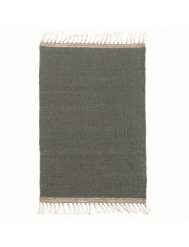 Tapis laine/jute - Vert de gris