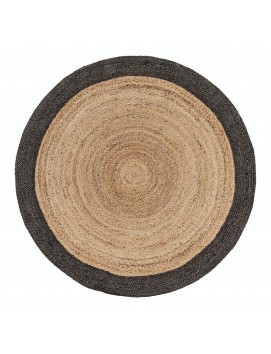 Tapis rond en jute - Granit