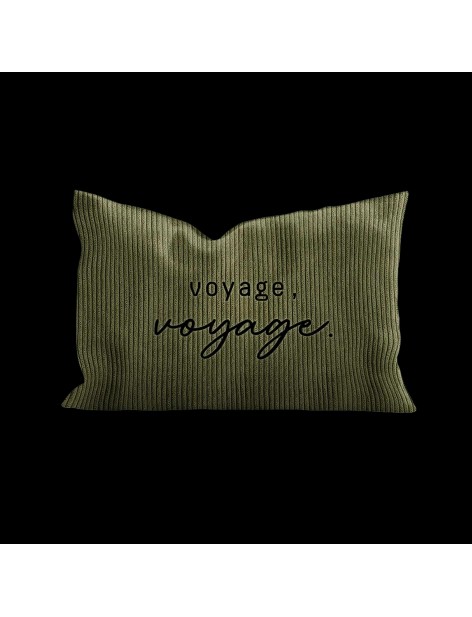 Coussin brodé - Voyage